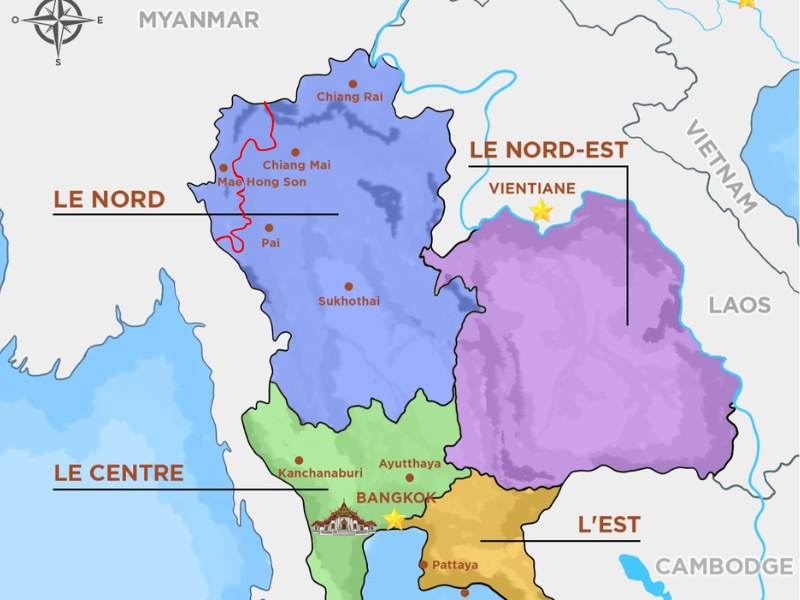 carte de Mae Hong Son 