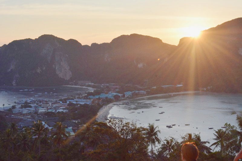 Coucher de soleil a koh phi phi