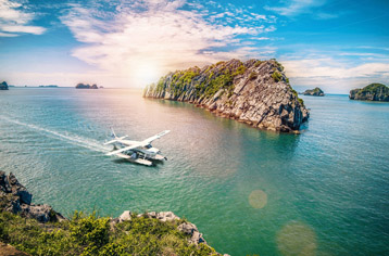 Baie dHalong en hydravion
