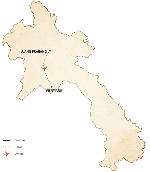 carte du circuit Le meilleur du Laos 6 jours