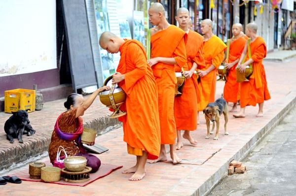 Cérémonie Tat Bak à Luang Prabang 3